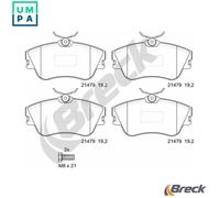 Brake pads 21479 00 703 00 BRECK for VW TRANSPORTER / CARAVELLE Mk IV Bus