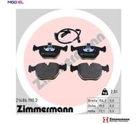 ZIMMERMANN 21486.190.2 Brake pad set