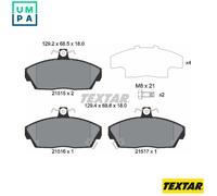 Textar Brake Pad Set 2151503 – Front, Full Set of 4 with Accessories