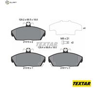 Textar Brake Pad Set 2151503 – Front, Full Set of 4 with Accessories