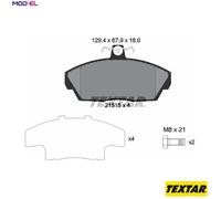 Textar Brake Pads 2151504 - Front Full Set of 4 with Caliper Screws - Fits Land Rover