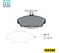 Textar Brake Pads 2151504 - Front Full Set of 4 with Caliper Screws - Fits Land Rover