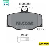 Textar 2154501 Rear Disc Brake Pad Set Fits Nissan