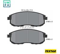 Textar 2156201 Disc Brake Pad Set Fits Infiniti Nissan