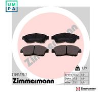 ZIMMERMANN 21601.175.1 Brake pad set
