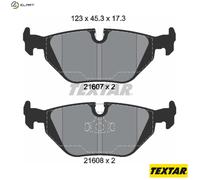 Textar Brake Pads Genuine OE Rear 2160702 – Full Set of 4 – Fits BMW 3 Series, Z1, Z3, Wiesmann MF3