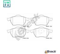Brake Pad Set, disc brake BRECK 21624 00 701 00 for A4 B5 (8D2) 1.9 1995-2000