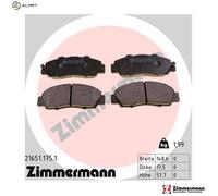 ZIMMERMANN 21651.175.1 Brake pad set