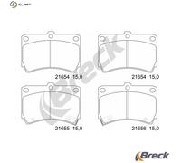 Brake Pad Set, disc brake BRECK 21654 00 702 10 for MX-3 (EC) 1.8 1994-1997
