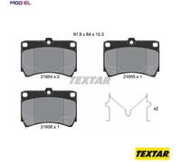 Textar Front Axle Disc Brake Pad Set 2165404 - Fits Kia & Mazda - Full set of 4 with accessories