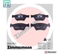 ZIMMERMANN 21664.195.1 Brake pad set