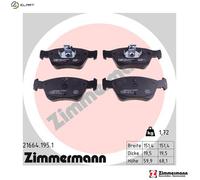 ZIMMERMANN 21664.195.1 Brake pad set