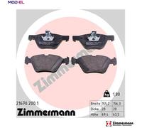 ZIMMERMANN 21670.200.1 Brake pad set