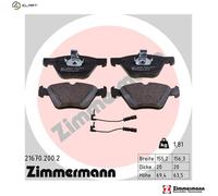ZIMMERMANN 21670.200.2 Brake pad set
