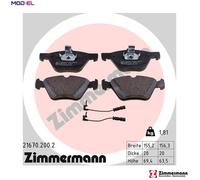 ZIMMERMANN 21670.200.2 Brake pad set