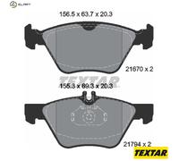 For Chrysler Mercedes Genuine OE Textar Brake Pads Full Set Of 4 Front 2167001