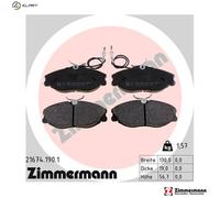 Brake pads 21674.190.1 ZIMMERMANN for PEUGEOT CITROËN