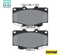 Textar Brake Pads 2168001 – Genuine OE Front Full Set of 4 for Toyota