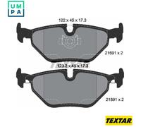 Textar Rear Brake Pads fits BMW 5 Series Alpina B10 2169103