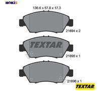 Textar 2169401 Front Axle Disc Brake Pad Set Fits Honda