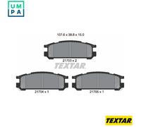 Brake pads 2170301 TEXTAR for SUBARU LEGACY LEGACY Estate SVX IMPREZA Saloon