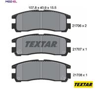 Textar Brake Pad Set 2170602 – Disc Brake for Chrysler, Dodge, Hyundai, Mitsubishi, Proton RVR