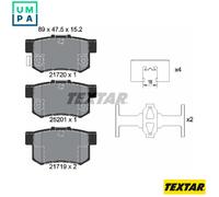 Textar Rear Brake Pads fits Suzuki SX4 Fiat Sedici Swift 2172001