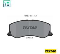Brake pads 2173001 TEXTAR for SUZUKI SWIFT Mk II Hatchback SWIFT Mk II Saloon