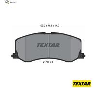 Brake pads 2173001 TEXTAR for SUZUKI SWIFT Mk II Hatchback SWIFT Mk II Saloon