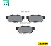 Brake Pad Set For Disc Rear Akebono System 88.9mm Width For Honda TEXTAR 2173801