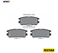 Textar Rear Brake Pads fits Mitsubishi Pajero/Shogun L400 Classic Magna Verada