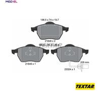 Textar 2184903 Front Axle Disc Brake Pad Set Fits Ford Seat VW