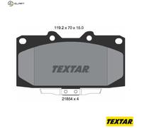 TEXTAR 2185401 Brake pad set