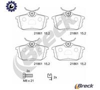Brake pads 21861 00 704 10 BRECK for MITSUBISHI VOLVO