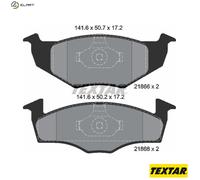 Front Brake Pads For Disc Fits Seat Arosa Skoda Fabia VW Fox Lupo TEXTAR 2186602