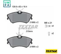 Textar Disc Brake Pad Set 2188801 for Renault Espace III 2.2L (G8T716/760/714)