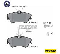 Textar Disc Brake Pad Set 2188801 for Renault Espace III 2.2L (G8T716/760/714)