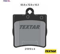 Textar Rear Brake Pads fits Mercedes-Benz C-Class CLK SLK CLC-Class 2191901