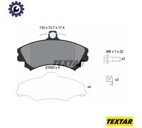 Textar Brake Pads 2192003 Genuine OE Front Full Set of 4 with Accessories
