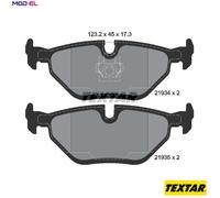 For Alpina BMW MG Rover Genuine OE Textar Brake Pads Full Set Of 4 Rear 2193402