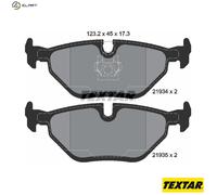 For Alpina BMW MG Rover Genuine OE Textar Brake Pads Full Set Of 4 Rear 2193402