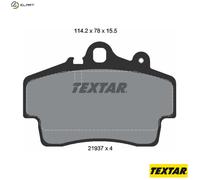 Textar Car Brake Pad Front Prepared For Wear Indicator For Porsche 2193702