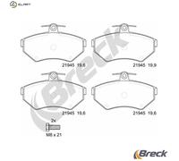 BRAKE PAD SET DISC BRAKE 21945 10 701 00 FOR VW AUDI A4/S4 AFY/ARG 1.8L 4cyl A4