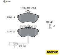 Textar Front Brake Pads fits Audi A4 VW Passat FWD B6 8E2 2194504