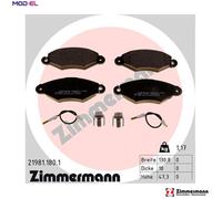Brake pads 21981.180.1 ZIMMERMANN for RENAULT KANGOO Express KANGOO