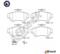 Brake Pad Set, disc brake BRECK 21983 00 701 10 for S40 I (644) 2 1995-2003