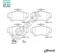 Breck Brakes Brake Pad Set 21983 00 701 10 - Disc Brake - Fits Volvo/Mitsubishi - 2x