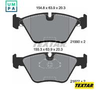 Textar 2199003 Front Axle Disc Brake Pad Set Fits BMW