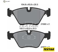 Textar 2199003 Front Axle Disc Brake Pad Set Fits BMW