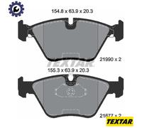 Textar 2199003 Front Axle Disc Brake Pad Set Fits BMW